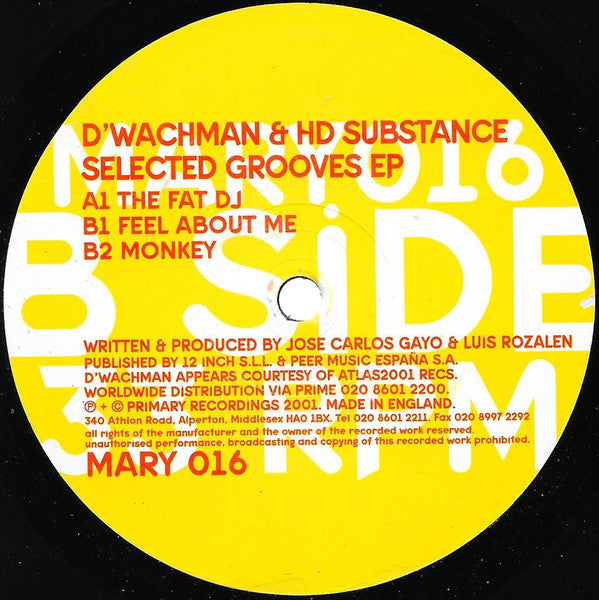 D'Wachman & HD Substance : Selected Grooves EP (12", EP)