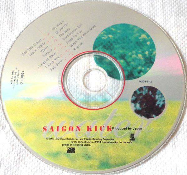 Saigon Kick : Water (CD, Album, Club)