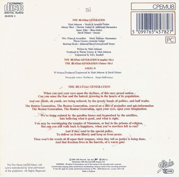 The The : The Beat(en) Generation (CD, Single, Ltd)