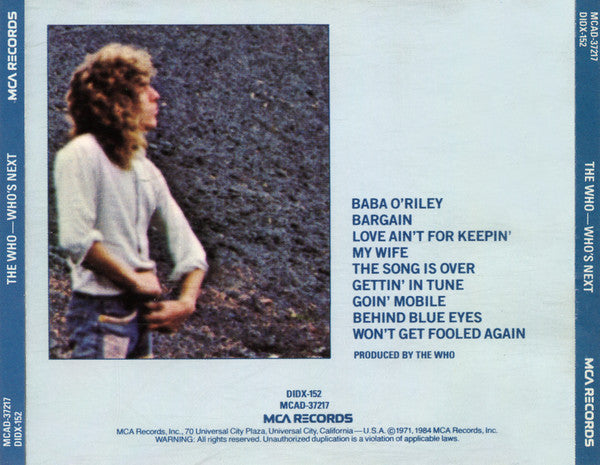 The Who : Who's Next (CD, Album, RE)