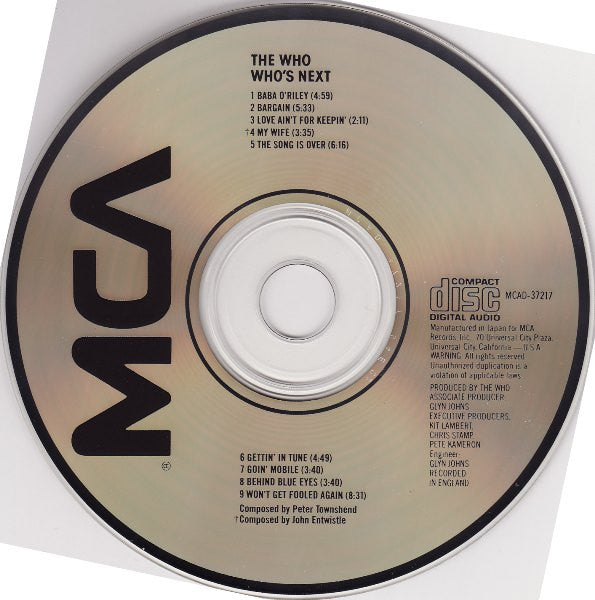 The Who : Who's Next (CD, Album, RE)