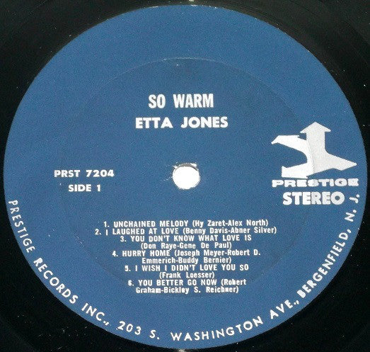 Etta Jones : So Warm (LP, Album)