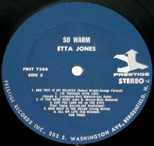 Etta Jones : So Warm (LP, Album)