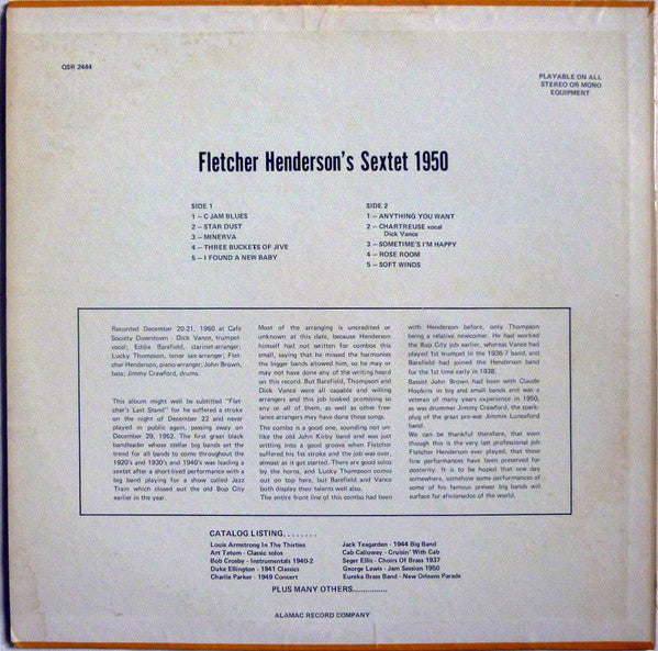 Fletcher Henderson Sextet : 1950 (LP)