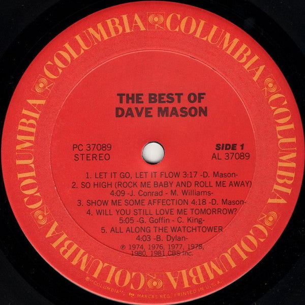 Dave Mason : The Best Of Dave Mason (LP, Comp)