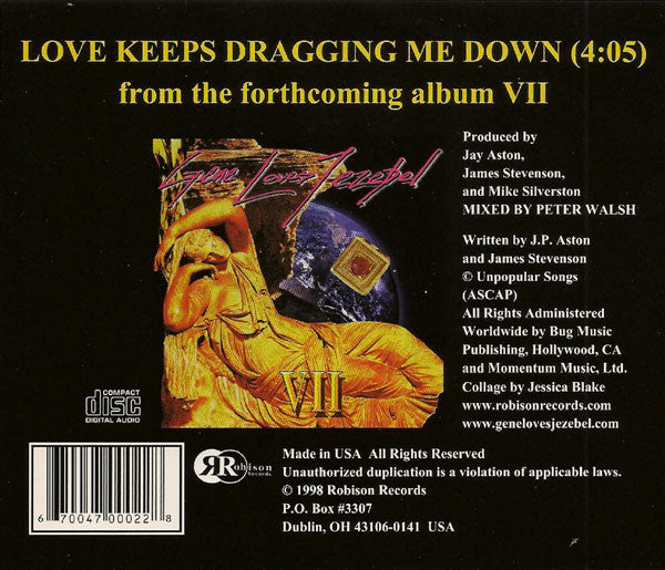 Gene Loves Jezebel : Love Keeps Dragging Me Down (CD, Single)