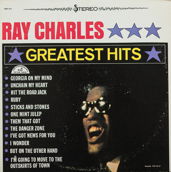 Ray Charles : Greatest Hits (LP, Comp, MP, RE,  Tr)
