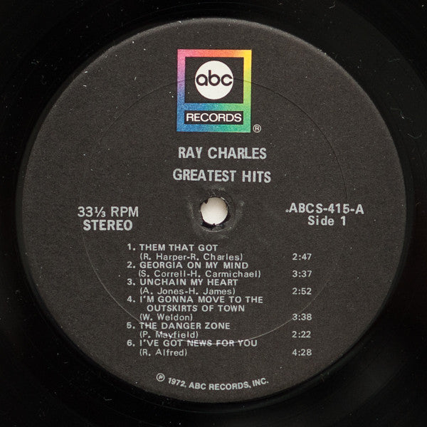 Ray Charles : Greatest Hits (LP, Comp, MP, RE,  Tr)