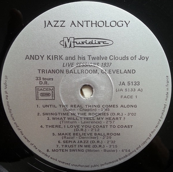 Andy Kirk And His Clouds Of Joy : Live Session 1937 - Trianon Ballroom, Cleveland (LP)