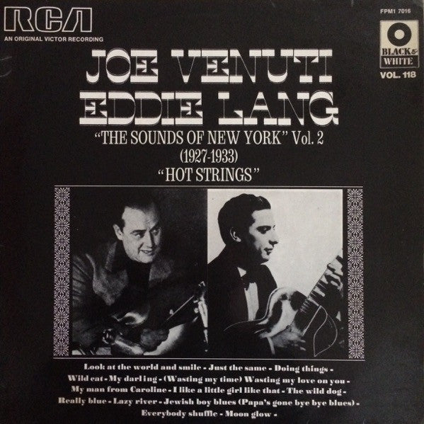 Joe Venuti & Eddie Lang : The Sounds Of New York Vol. 2, Hot Strings (LP, Comp)