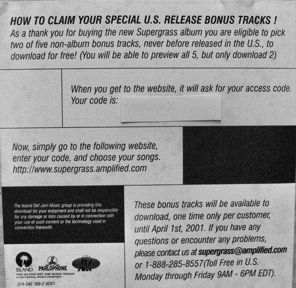 Supergrass : Supergrass (CD, Album)