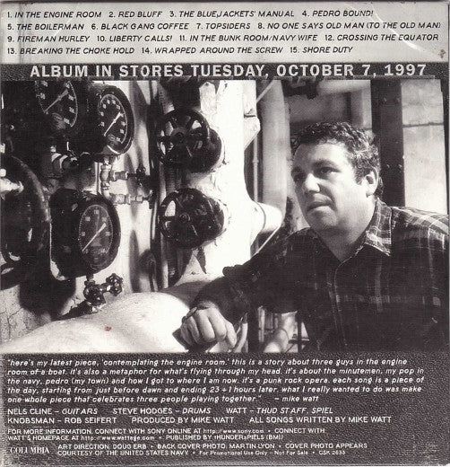 Mike Watt : Contemplating The Engine Room (CD, Album, Promo, Car)