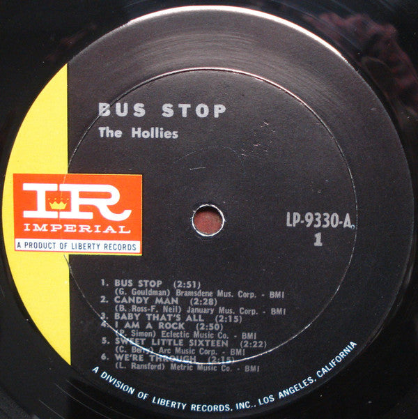 The Hollies : Bus Stop (LP, Album, Mono, RP, Res)