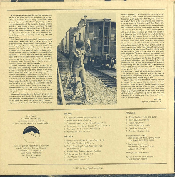 Sparky Rucker : Cold And Lonesome On A Train (LP, Album, RE)