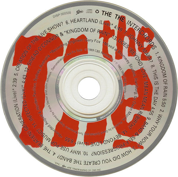 The The : Alive (Interview And Live Music) (CD, Promo)