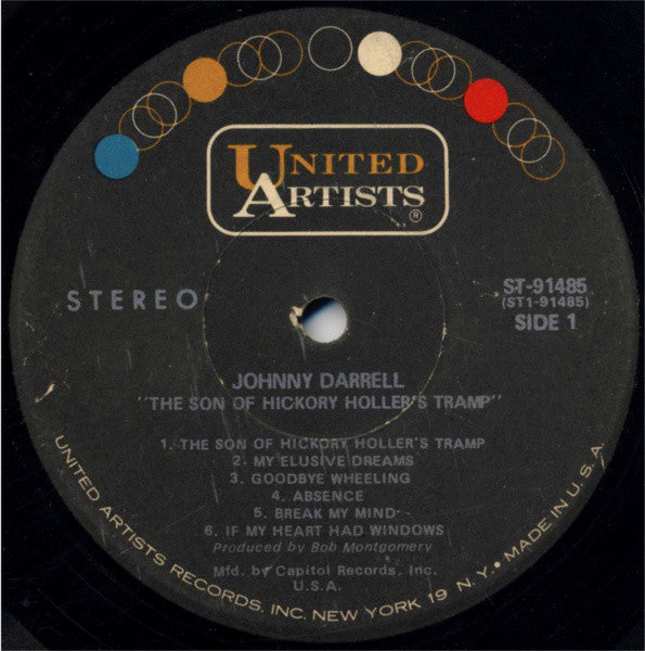 Johnny Darrell : The Son Of Hickory Holler's Tramp (LP, Album, Club, Jac)