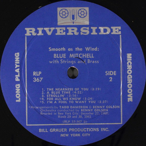 The Blue Mitchell Orchestra : Smooth As The Wind (LP, Album, Mono)