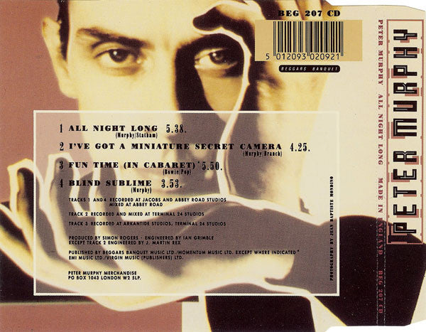 Peter Murphy : All Night Long (CD, Single)