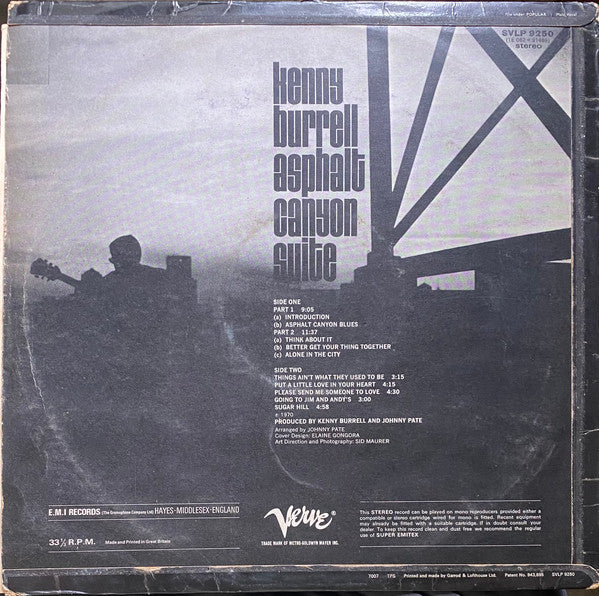 Kenny Burrell : Asphalt Canyon Suite (LP, Album)