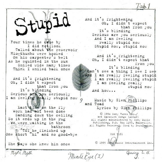Toad The Wet Sprocket : Stupid (CD, Single, Promo)