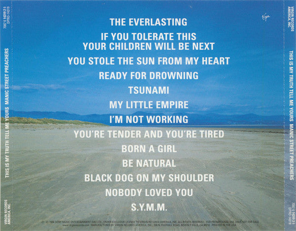 Manic Street Preachers : This Is My Truth Tell Me Yours (CD, Album, Promo)