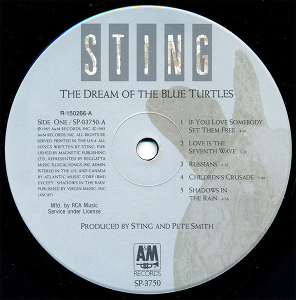 Sting : The Dream Of The Blue Turtles (LP, Album, Club, RCA)