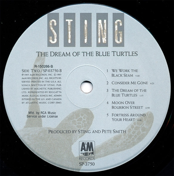 Sting : The Dream Of The Blue Turtles (LP, Album, Club, RCA)