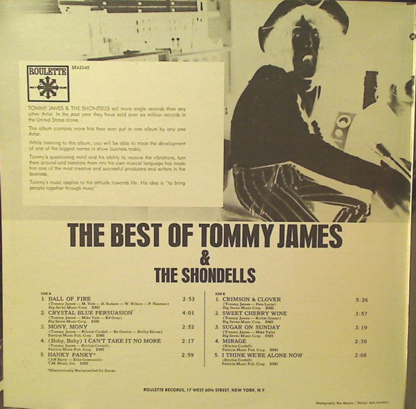 Tommy James & The Shondells : The Best Of Tommy James & The Shondells (LP, Album, Comp, Uni)