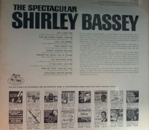 Shirley Bassey : The Spectacular Shirley Bassey (LP, Comp)