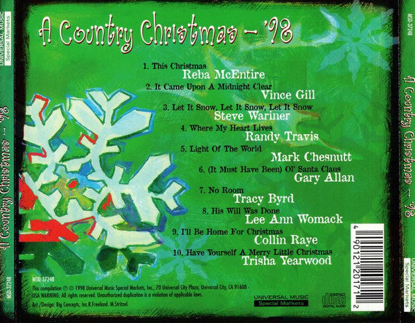 Various : A Country Christmas ‒ '98 (CD, Comp)