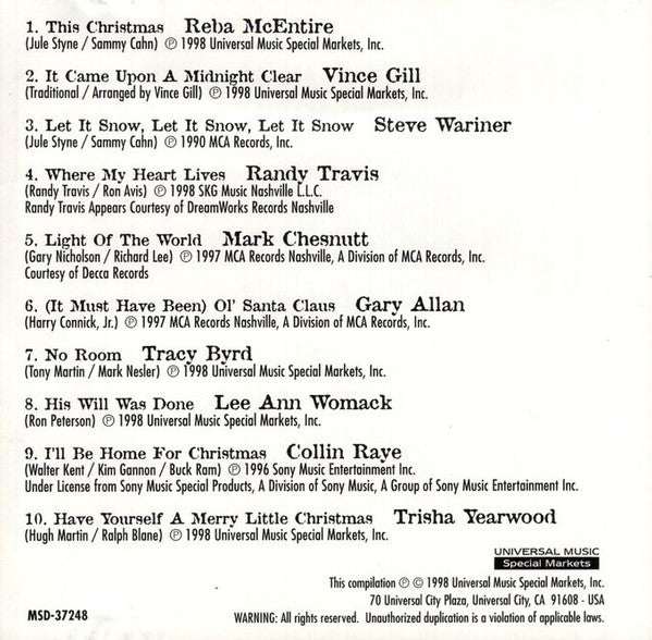Various : A Country Christmas ‒ '98 (CD, Comp)