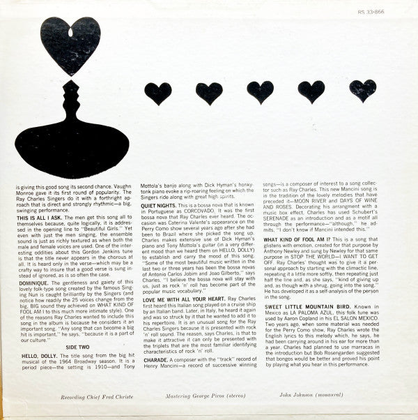 The Ray Charles Singers : Something Special For Young Lovers (LP, Album, Mono, Gat)