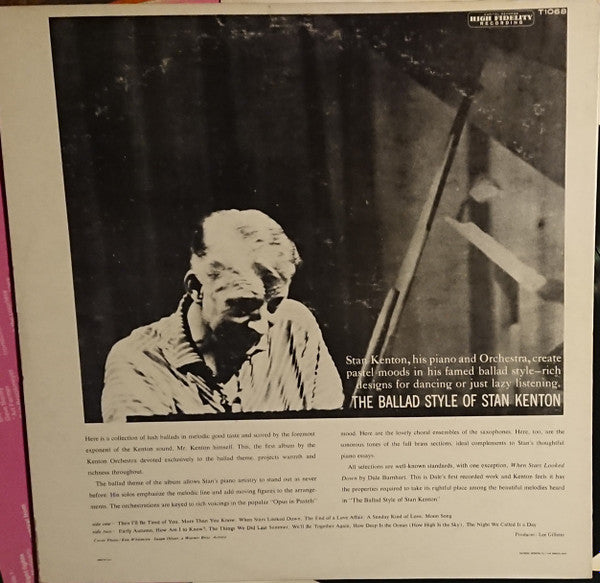 Stan Kenton : The Ballad Style Of Stan Kenton (LP, Album, Mono, Scr)