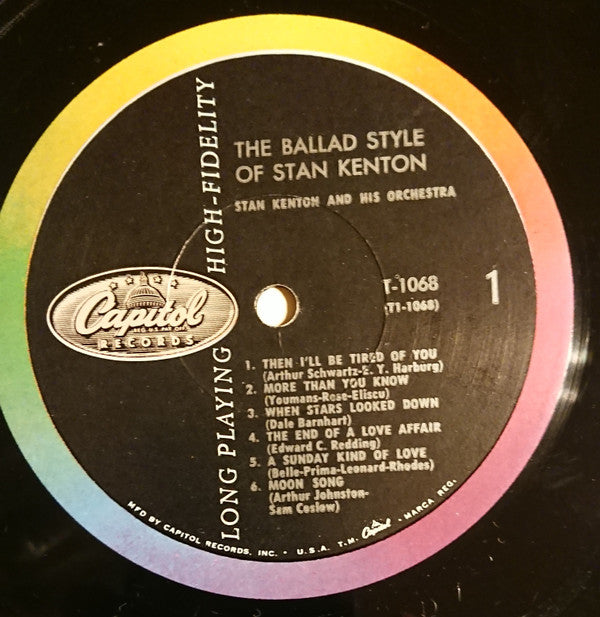 Stan Kenton : The Ballad Style Of Stan Kenton (LP, Album, Mono, Scr)