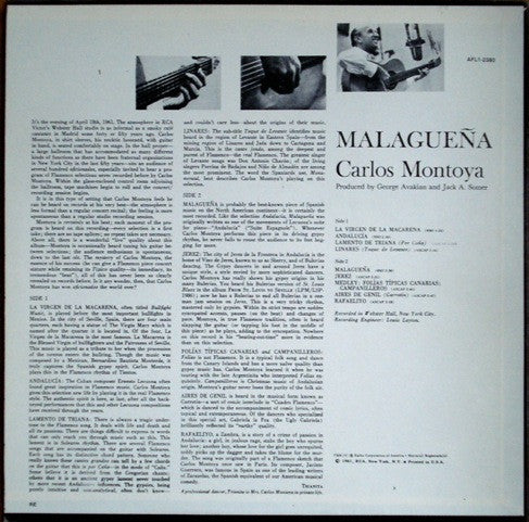 Carlos Montoya : Malagueña (LP, Album, RE)