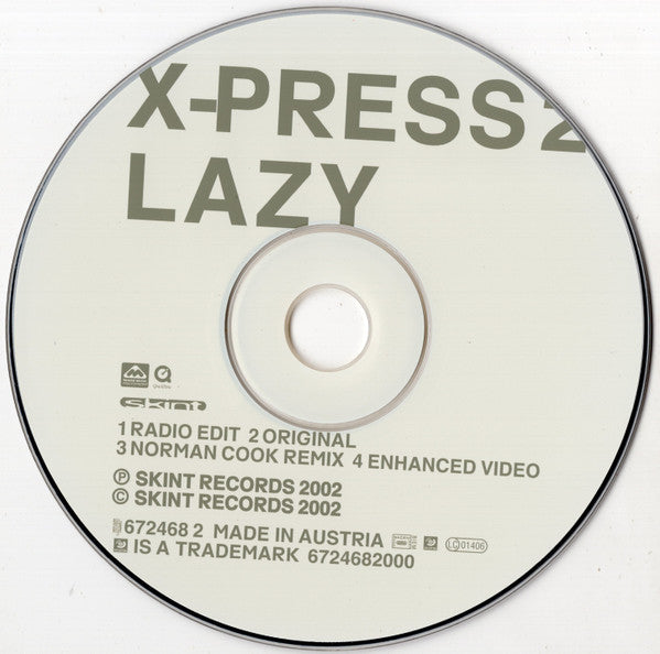 X-Press 2 : Lazy (CD, Maxi, Enh)