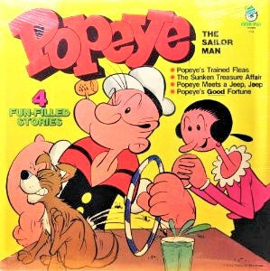 Unknown Artist : Popeye The Sailor Man (4 Fun-Filled Stories) (LP)