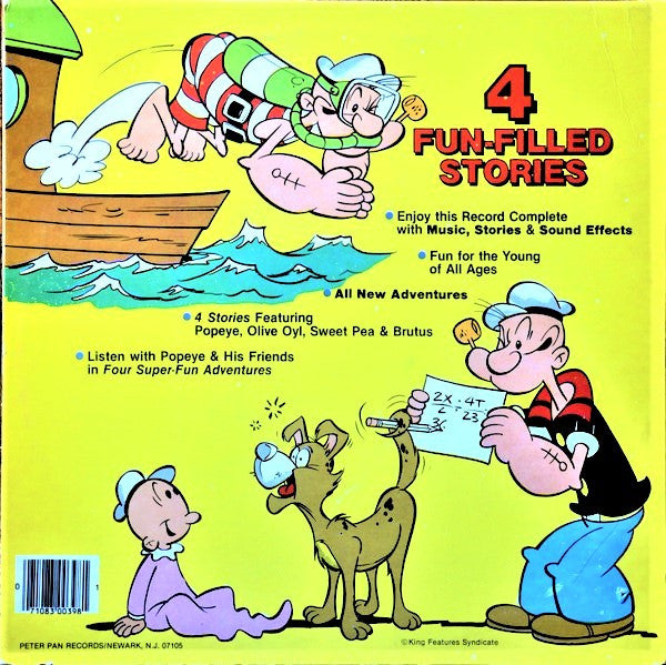 Unknown Artist : Popeye The Sailor Man (4 Fun-Filled Stories) (LP)