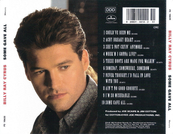 Billy Ray Cyrus : Some Gave All (CD, Album, Club)