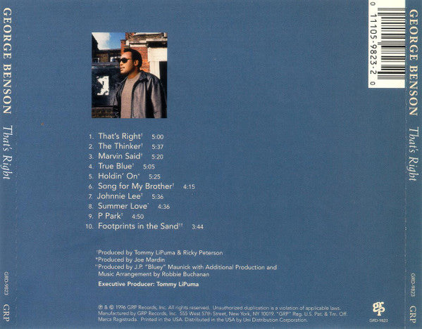 George Benson : That's Right (CD, Album)