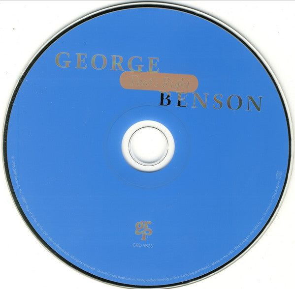 George Benson : That's Right (CD, Album)