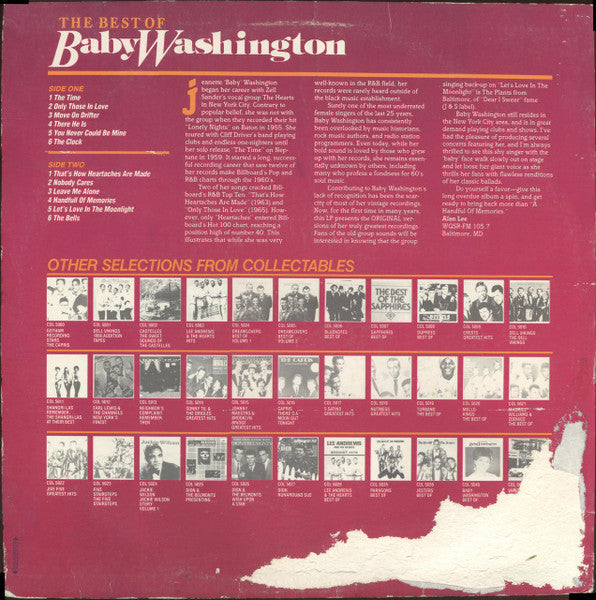 Baby Washington : The Best Of (LP, Comp)