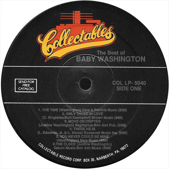 Baby Washington : The Best Of (LP, Comp)
