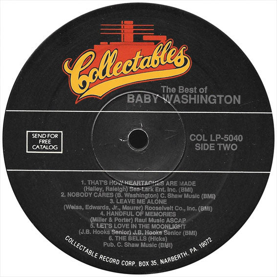 Baby Washington : The Best Of (LP, Comp)