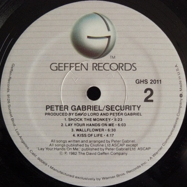 Peter Gabriel : Security (LP, Album, Spe)