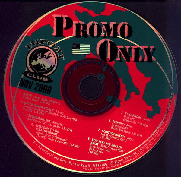 Various : Promo Only Import Club: November 2000 (CD, Comp, Promo)