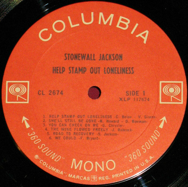 Stonewall Jackson : Help Stamp Out Loneliness (LP, Mono)