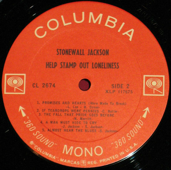 Stonewall Jackson : Help Stamp Out Loneliness (LP, Mono)