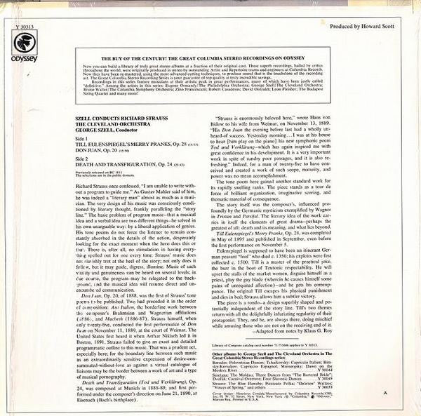Richard Strauss, Szell*, Cleveland Orchestra* : Till Eulenspiegel, Don Juan, Death And Transformation (LP, Album, RE, Ter)