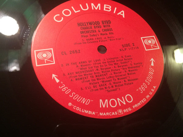 Charlie Byrd : Hollywood Byrd (LP, Album, Mono)